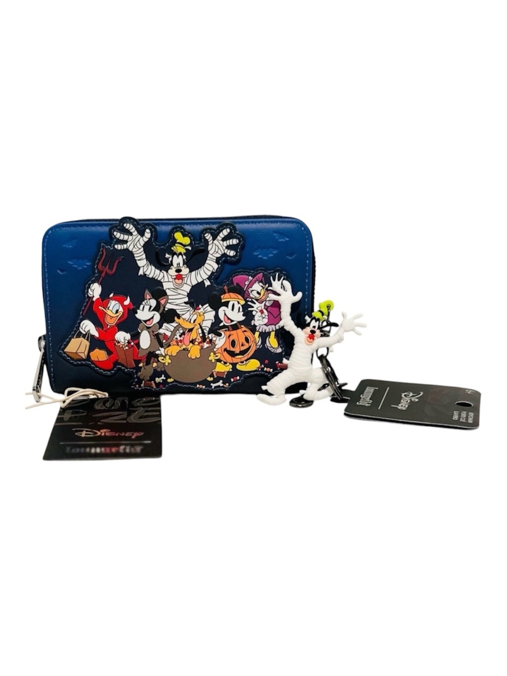 Loungefly Mickey and Friends Halloween Wallet and Goofy Mummy Keychain